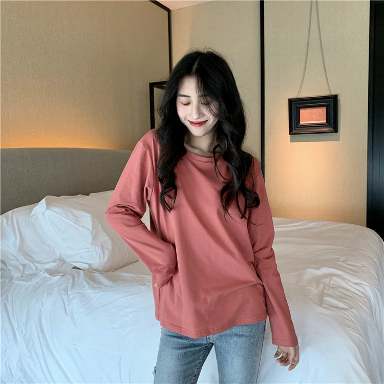 シンプルオーバーサイズクルーネックTシャツ S1268