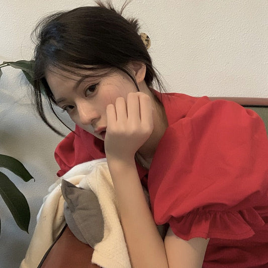 フリルが可愛い♡ショートブラウス S1505