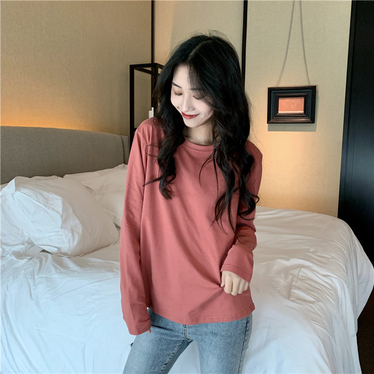 シンプルオーバーサイズクルーネックTシャツ S1268