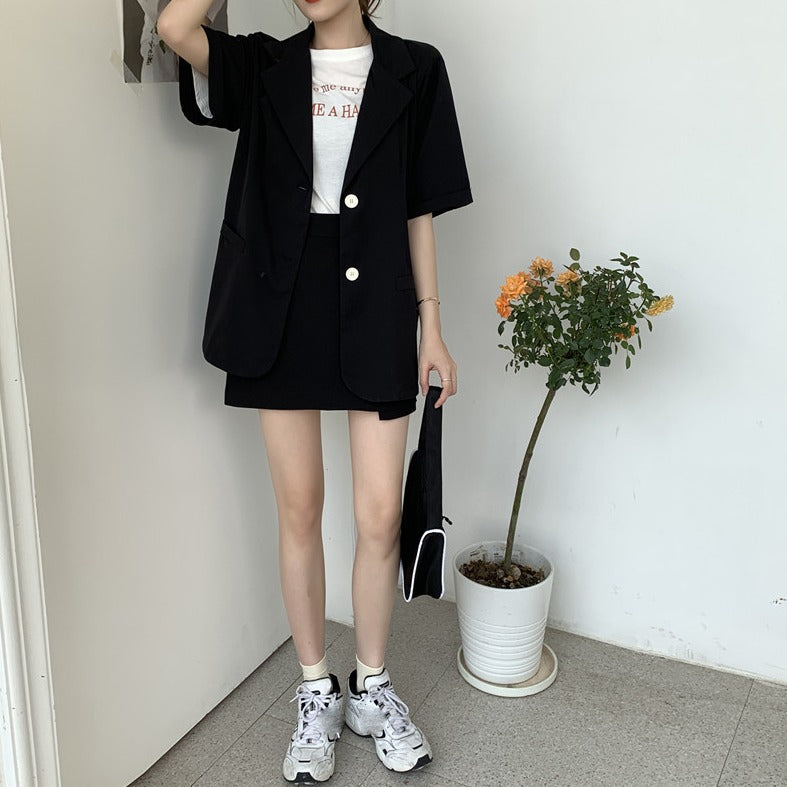 7色展開の半袖シングルジャケット♡ S1640