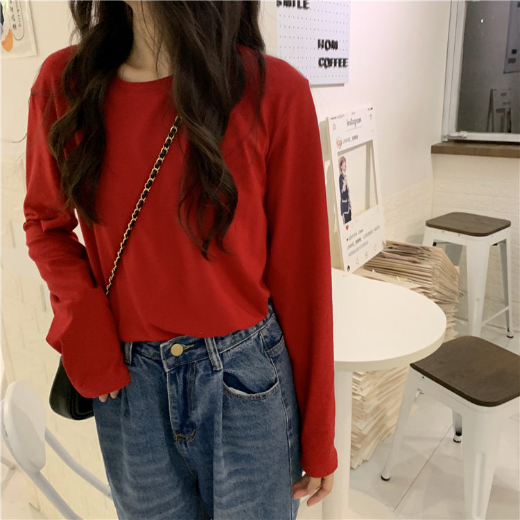 シンプルオーバーサイズクルーネックTシャツ S1268
