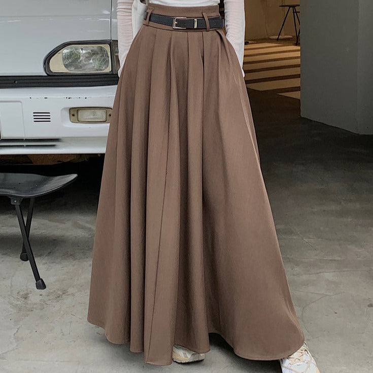 ベルト付きワイドスカート♡大人可愛いシルエット S1005