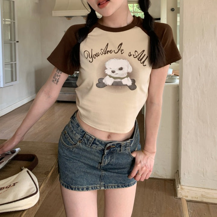 わんちゃんTシャツ♡ラインが可愛いオーバーサイズT S1351