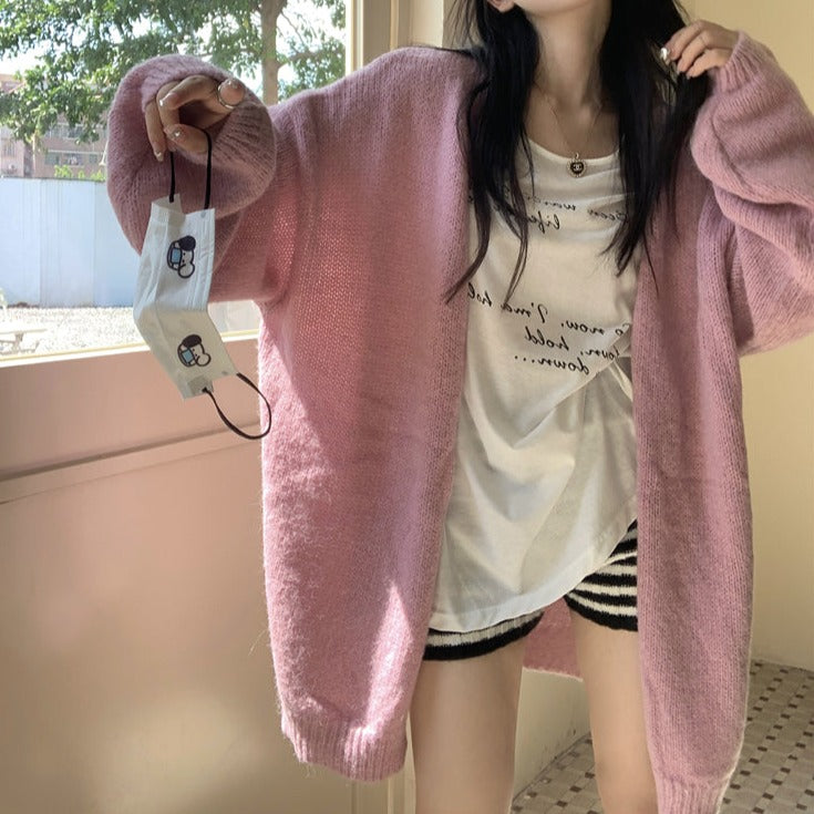 ゆったりオーバーサイズカーディガン シンプルでふんわり S1272