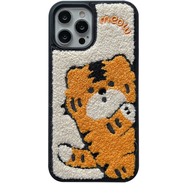 ふわもこトラさん iPhoneケース ボア素材で可愛い S2518