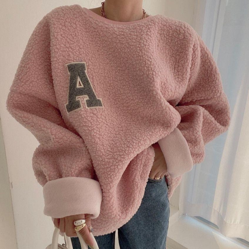 アルファベットボアTシャツ♡ゆるシルエットでおしゃれ S1142