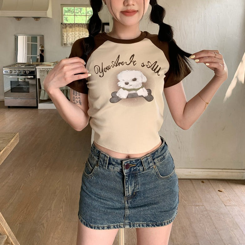 わんちゃんTシャツ♡ラインが可愛いオーバーサイズT S1351