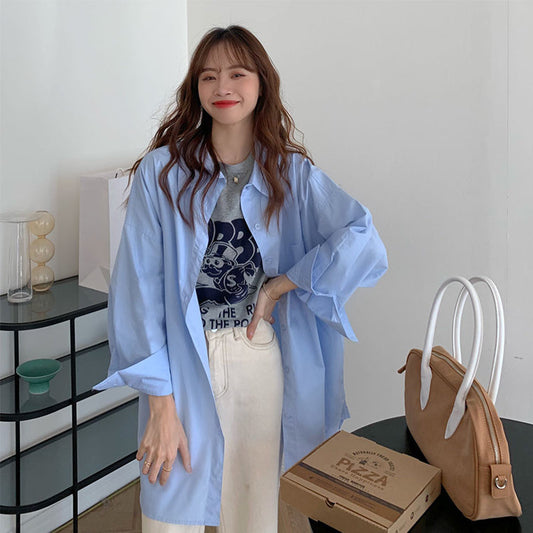 カラーオーバーシャツ オーバーサイズで着回し抜群♡ S1903