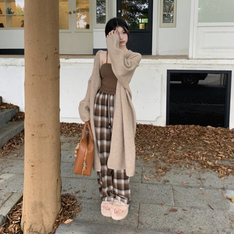 ロングカーディガンセットアップ【単品】大人可愛い3点コーデ S1271
