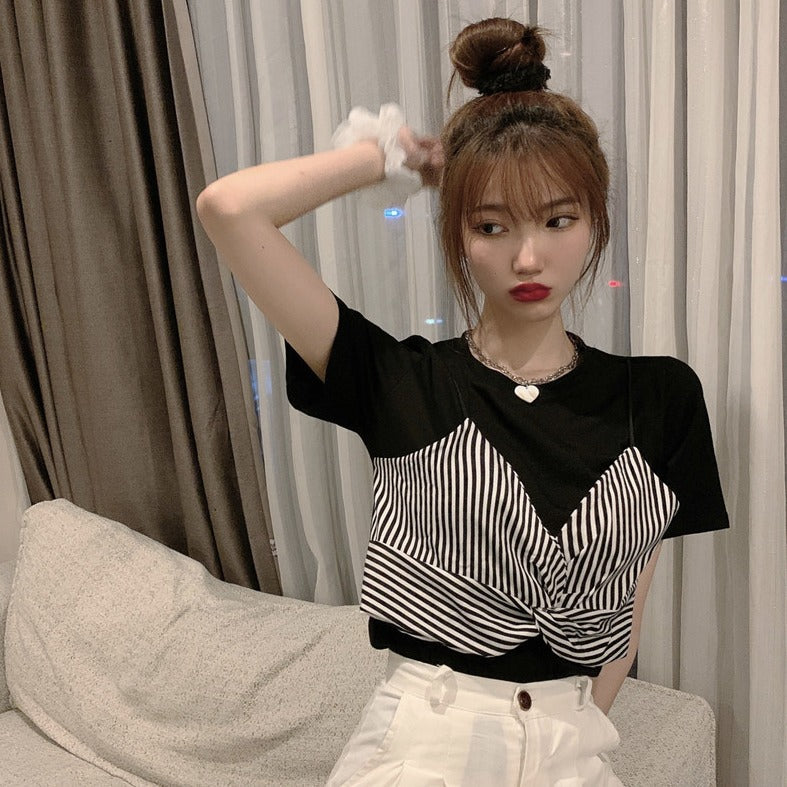 フェイクツーピースTシャツ♡ゆるふわ着こなし S1498