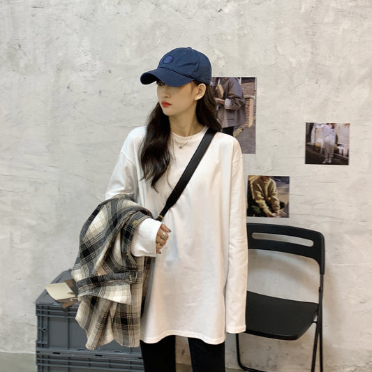 シンプルベーシックTシャツ 長袖プルオーバー S1958