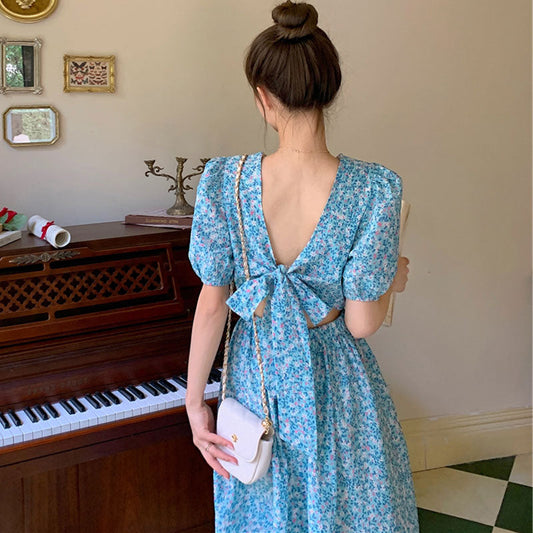 バックリボンフラワーワンピース♡大人可愛いデザイン S1558