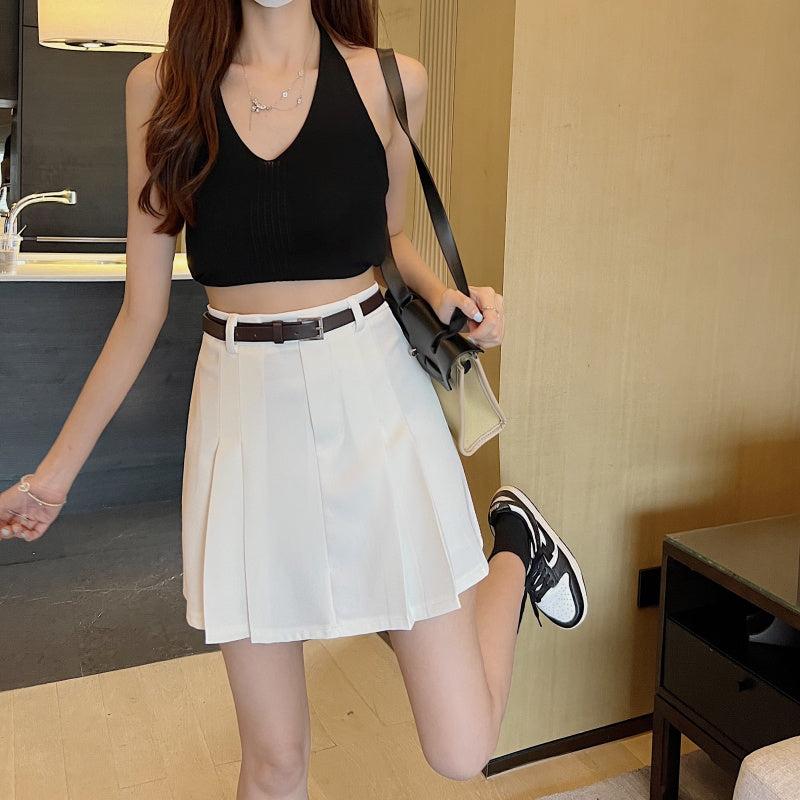カレッジ風イレギュラーAラインスカート♡脚長効果で大人可愛い S1872
