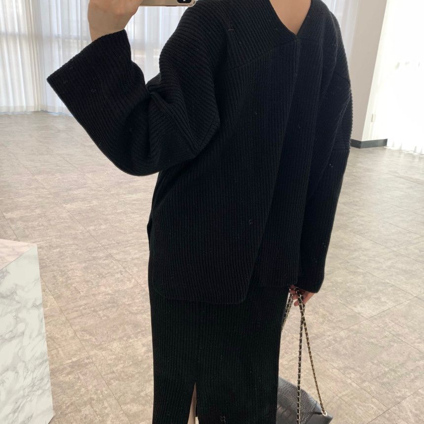 リブニットセットアップで大人可愛いコーデに♡ S1255