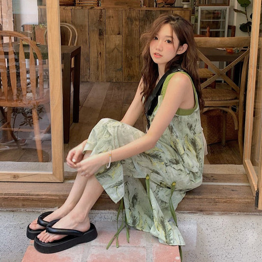 マーブル柄キャミワンピース♡デザイン性抜群 S1427