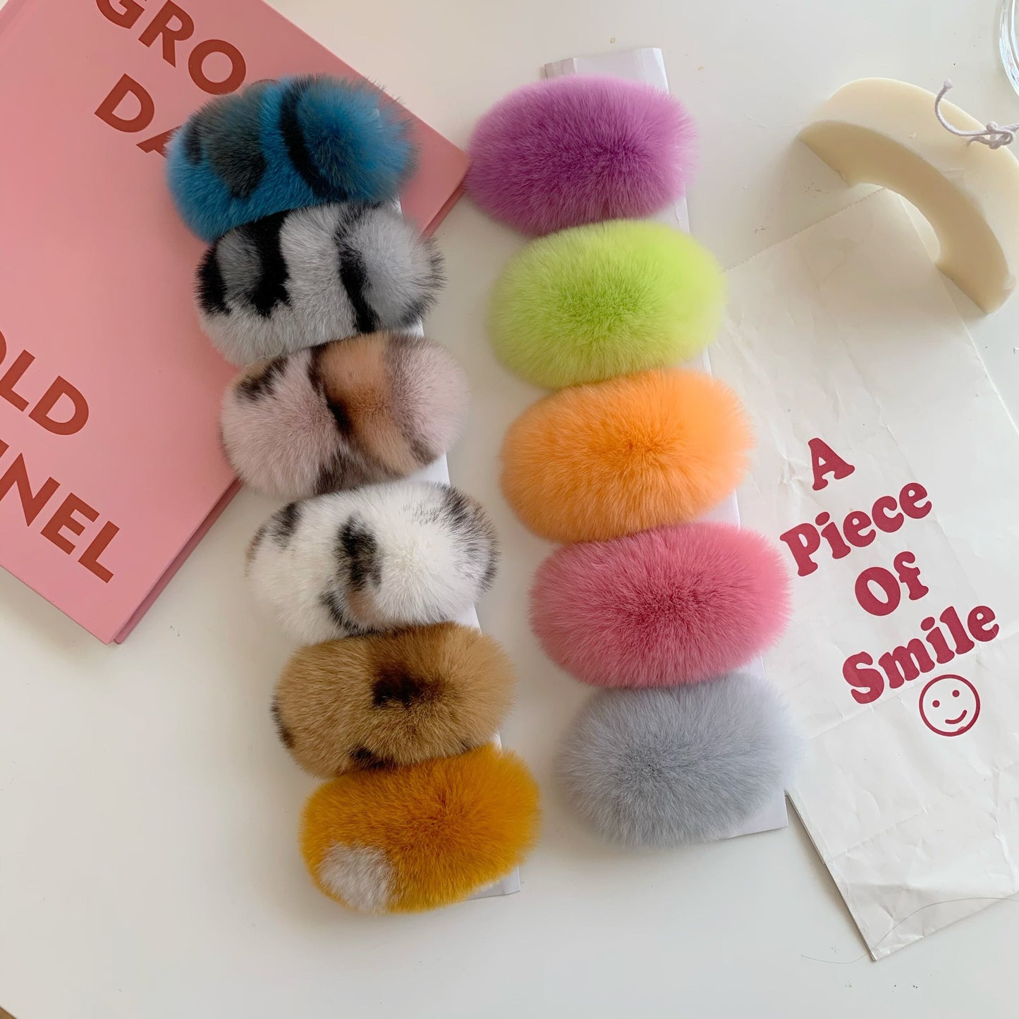 ふわふわリアルファーヘアクリップ♡大人可愛いアクセ S1127