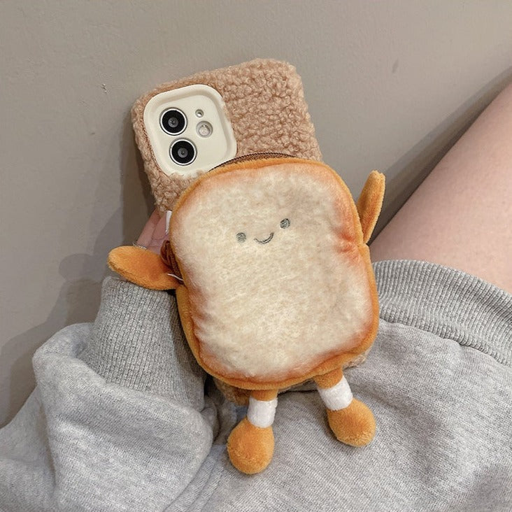 もこもこパン iPhoneケース ポーチ付き S2514