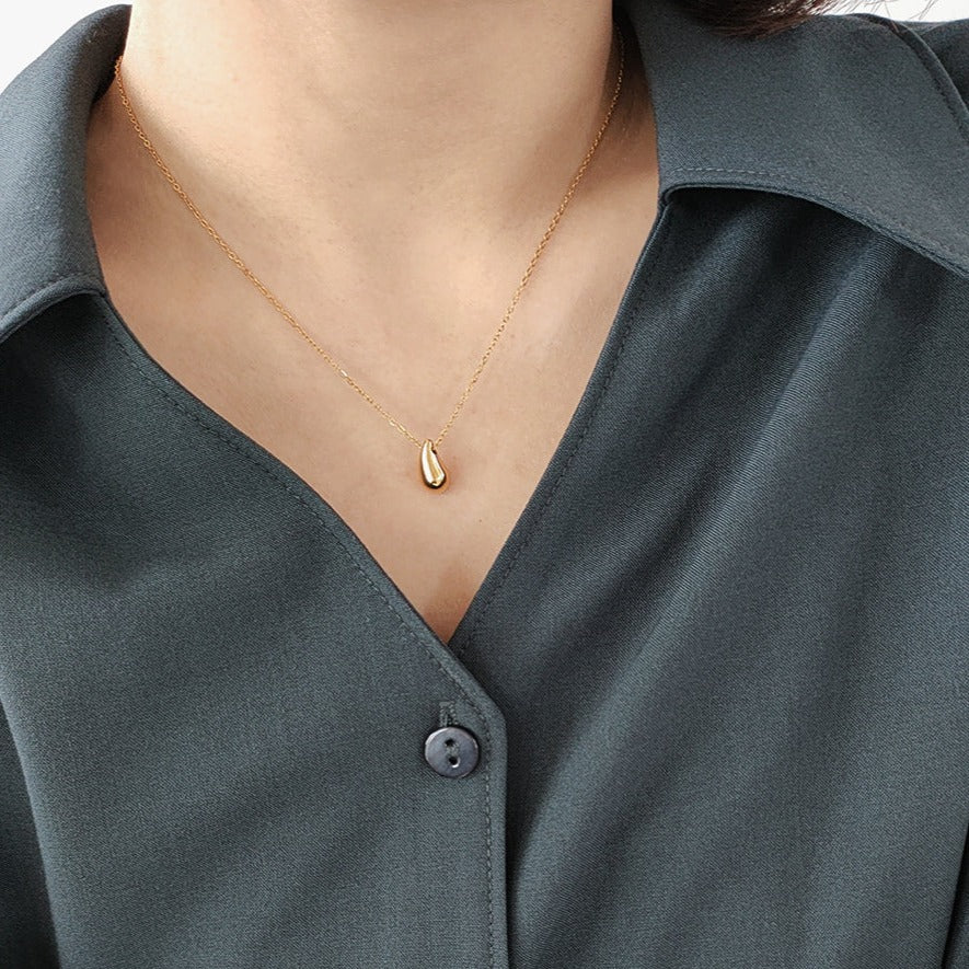 ドロップモチーフ シンプルネックレス♡ S2085