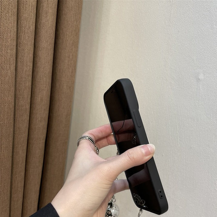 ブラックメタリックスマホショルダー S2241
