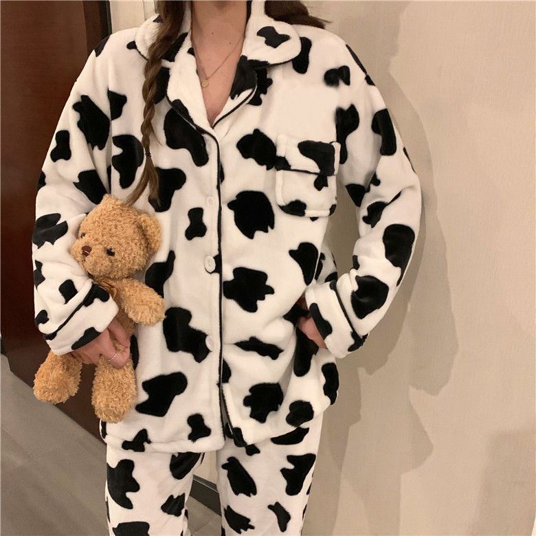 もこもこ牛柄ルームウェアセット S1134