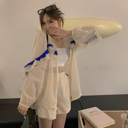 シースルーフード付きフリルセットアップ S1889