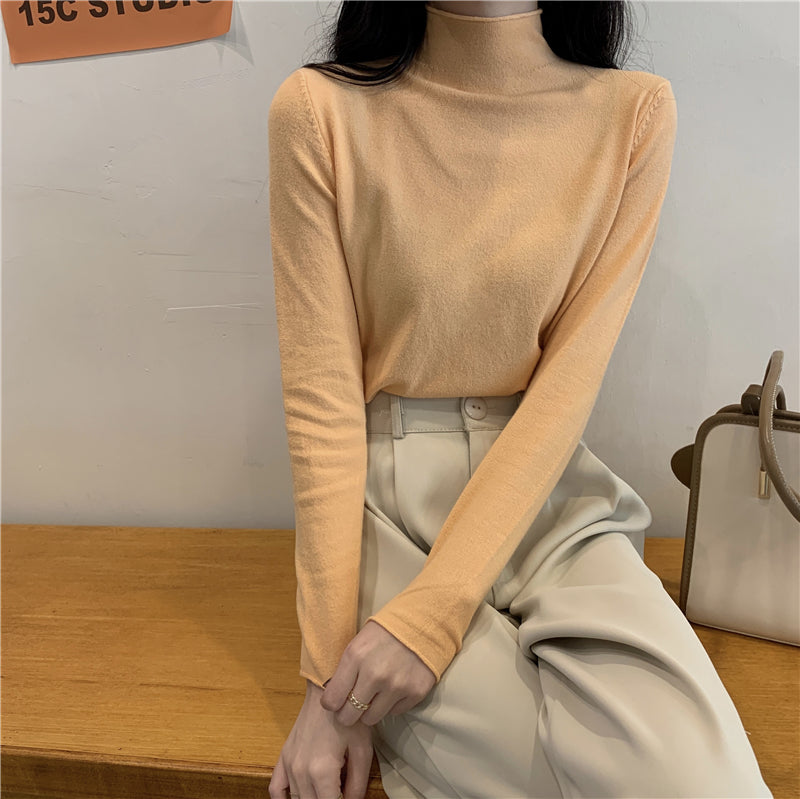 19色展開♡ベーシックハイネックニットトップス S1310