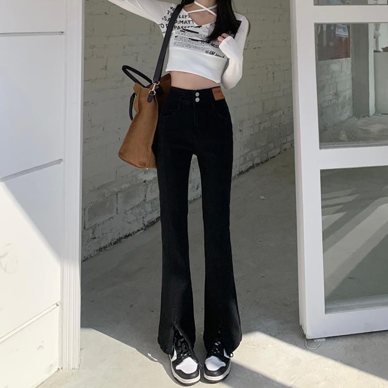 センターラインスリットデニムパンツ S2391