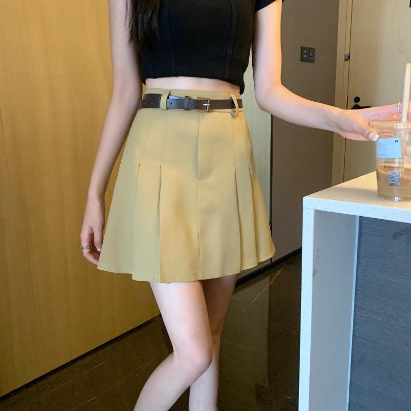 カレッジ風イレギュラーAラインスカート♡脚長効果で大人可愛い S1872