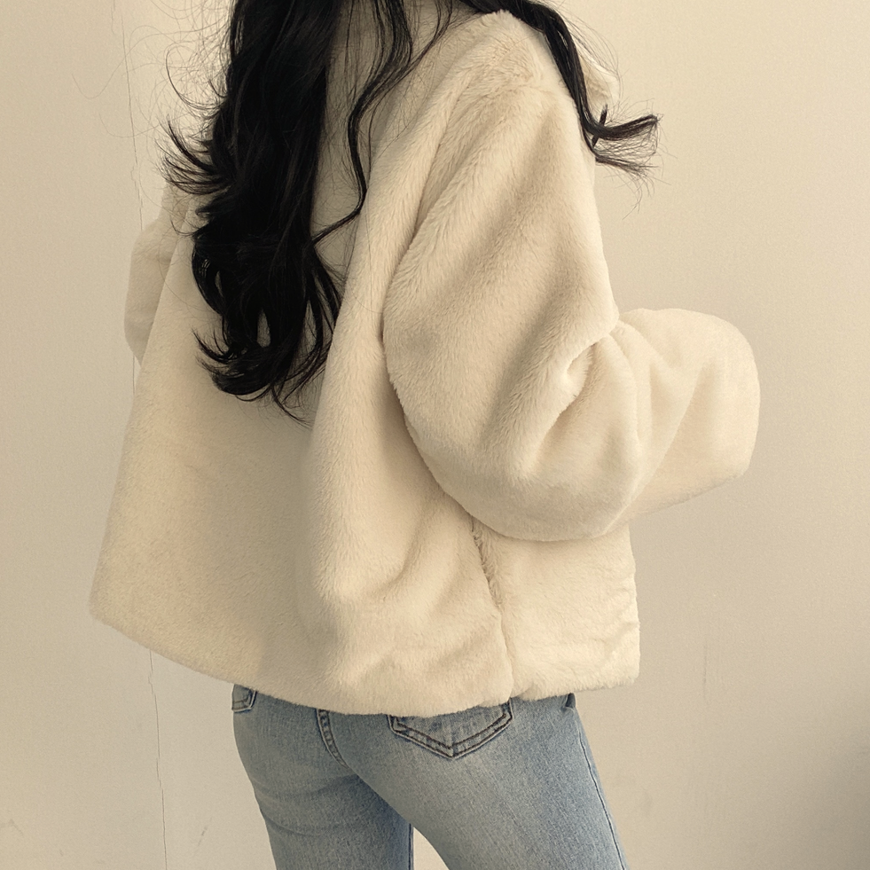 ふわふわエコファージャケット♡あざと可愛いトレンドアイテム S1040