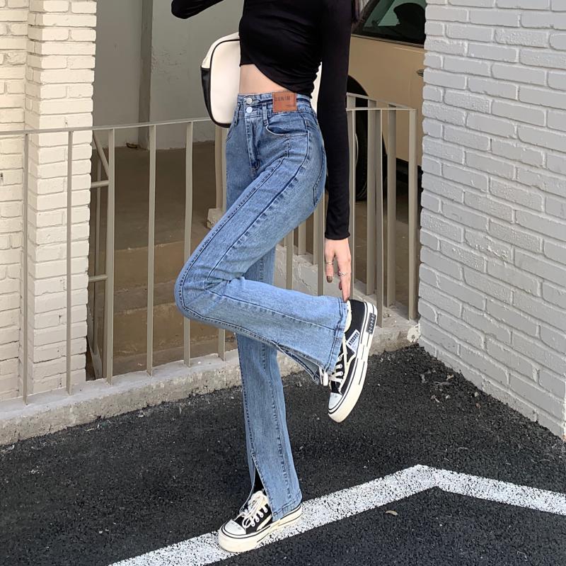 センターラインスリットデニムパンツ S2391