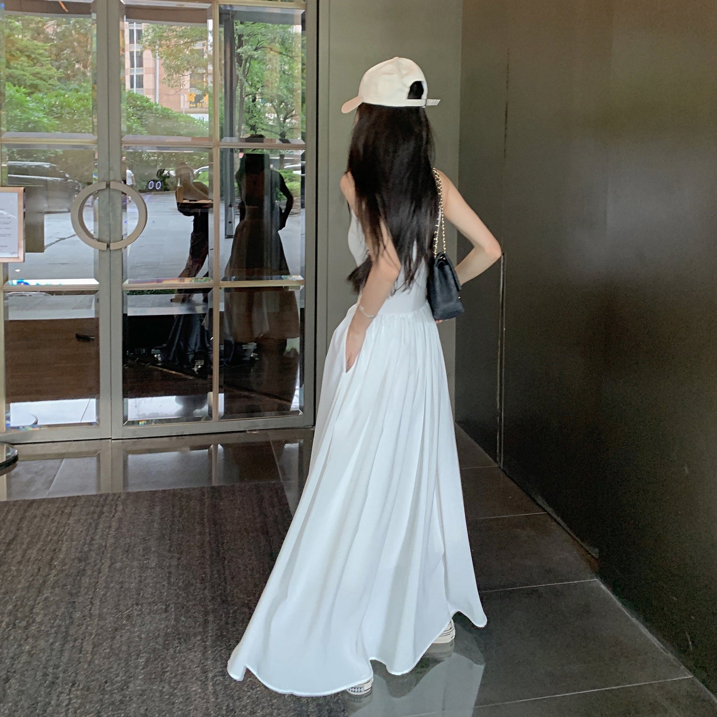異素材ドッキングワンピース♡ノースリーブで夏に活躍 S1670