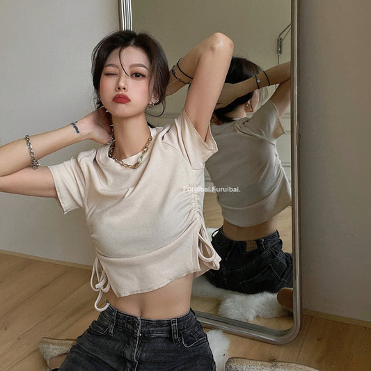 脇リボンでアレンジ自在♡デザインカットソー S1881