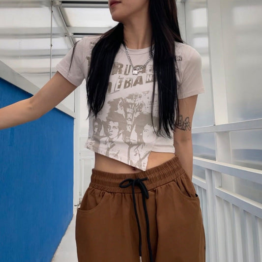 イレヘムデシャツ♡アシメデザイン半袖Tシャツ S1880