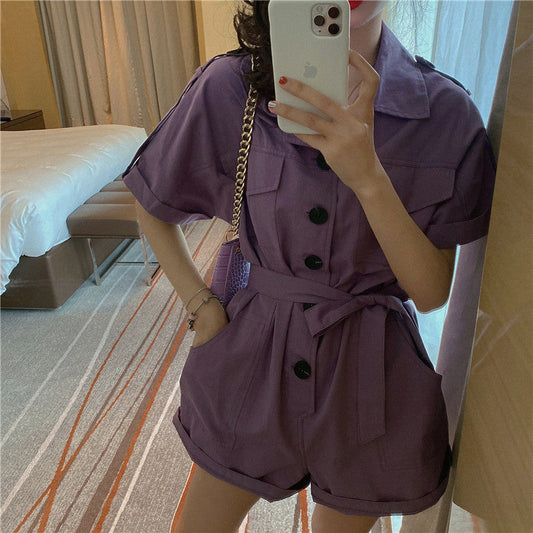 ビッグボタンオールインワン♡ゆったりおしゃれワンピ S1478