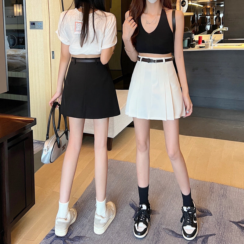カレッジ風イレギュラーAラインスカート♡脚長効果で大人可愛い S1872