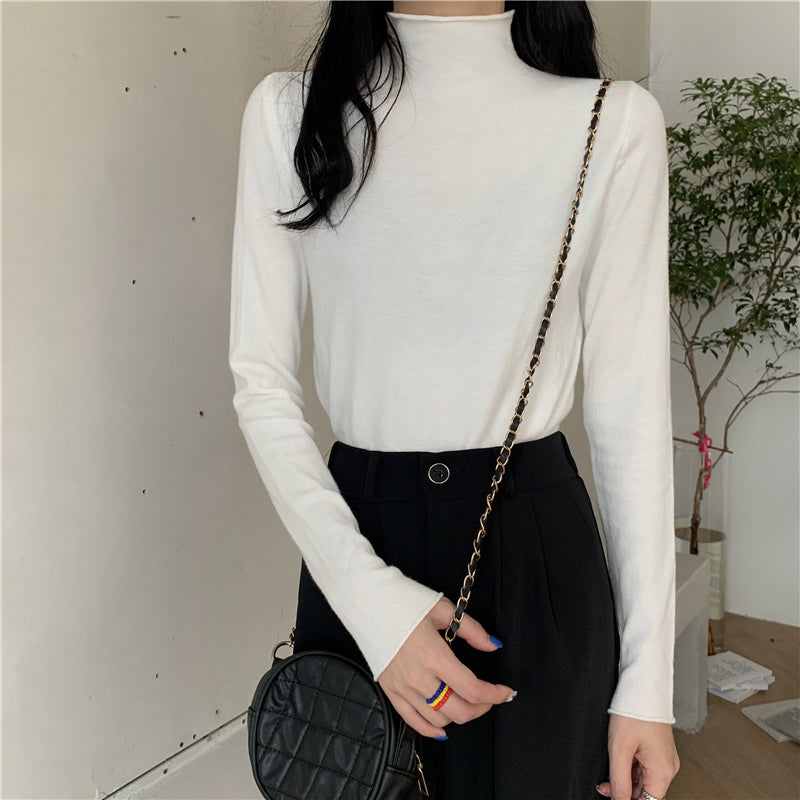 19色展開♡ベーシックハイネックニットトップス S1310