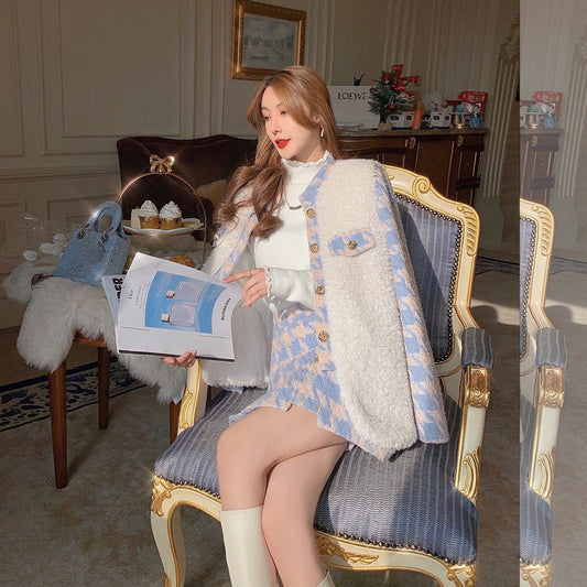 ミルキー千鳥柄セットアップで大人可愛いコーデ完成♪ S1032