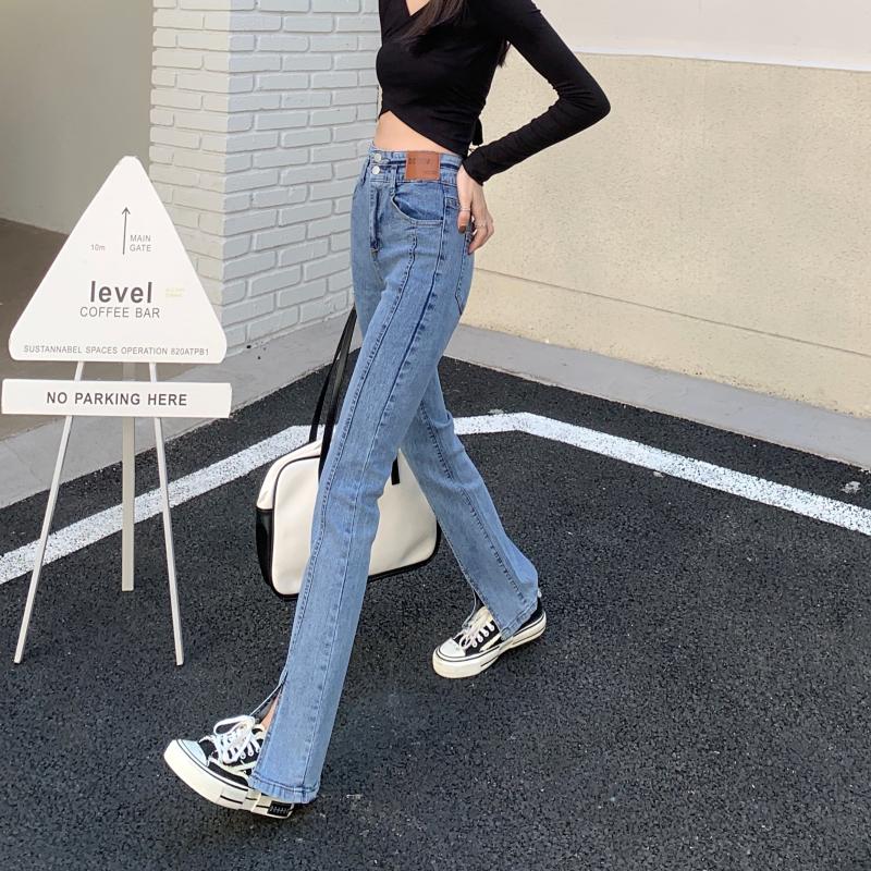 センターラインスリットデニムパンツ S2391
