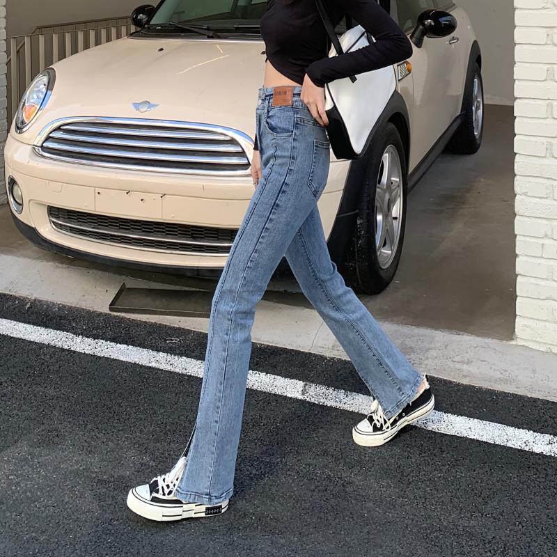 センターラインスリットデニムパンツ S2391
