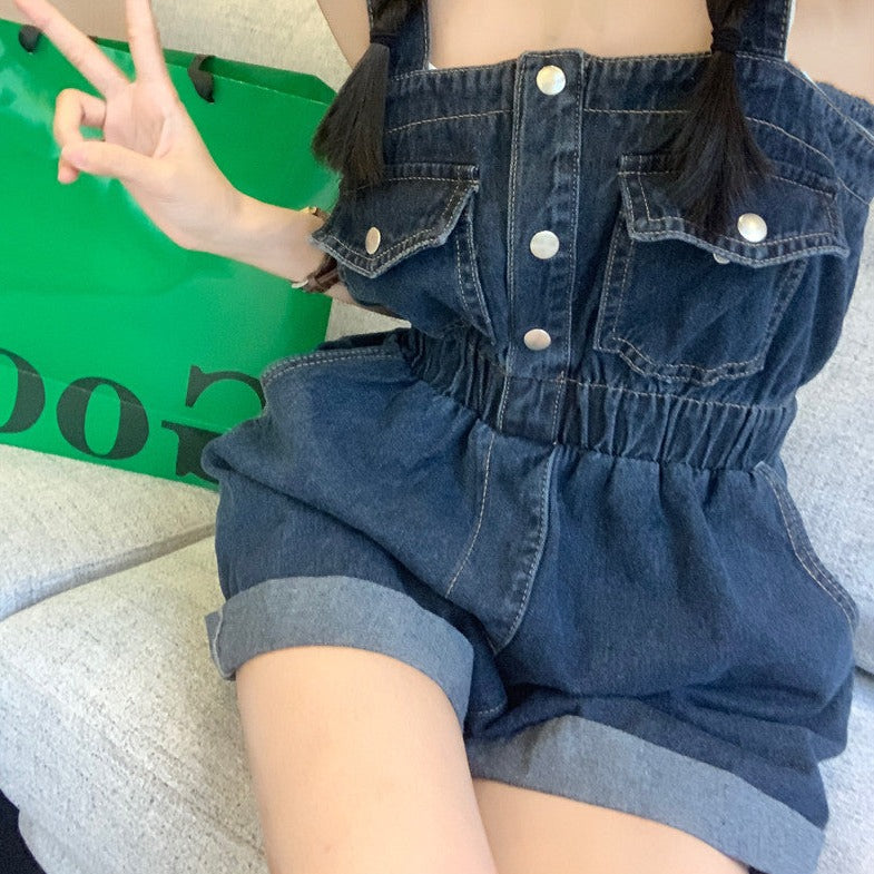 デニムオールインワン♡楽おしゃれワンピ S2260