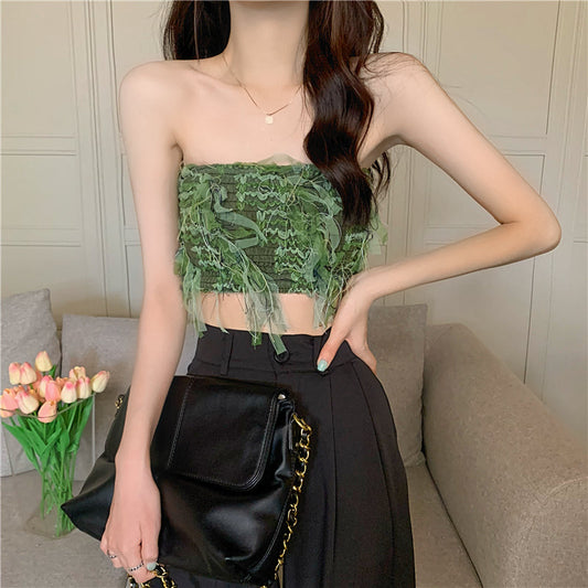 レースフリングの可愛いベアトップ S1893