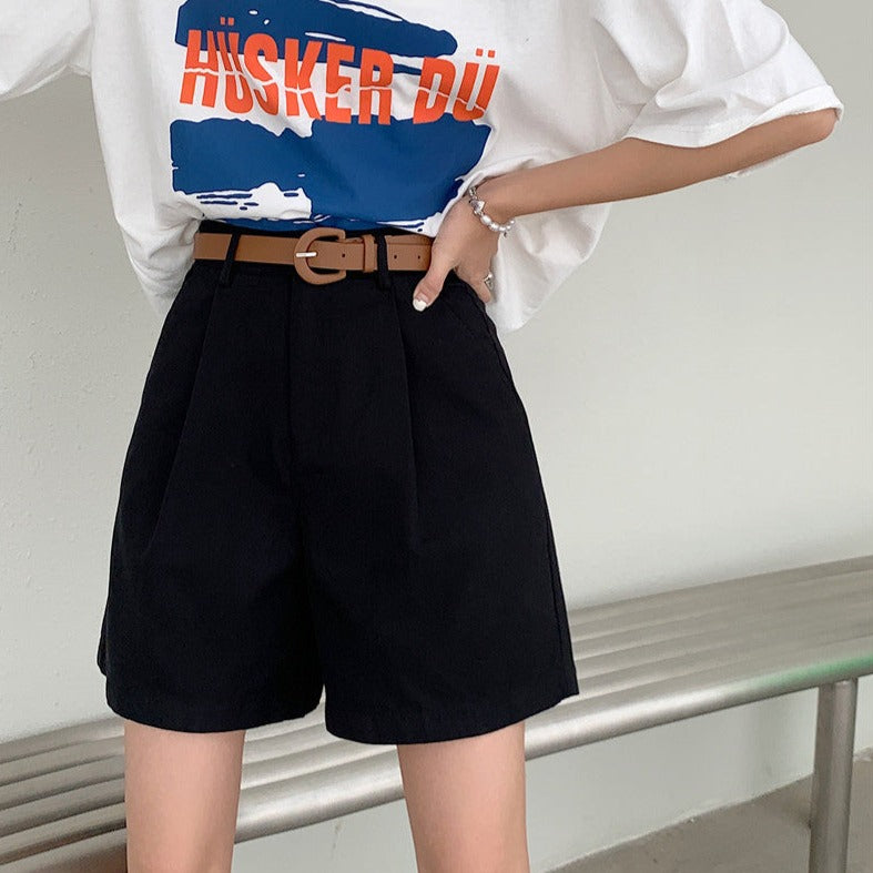 ベルト付きハイウェストハーフパンツ♡ S2313