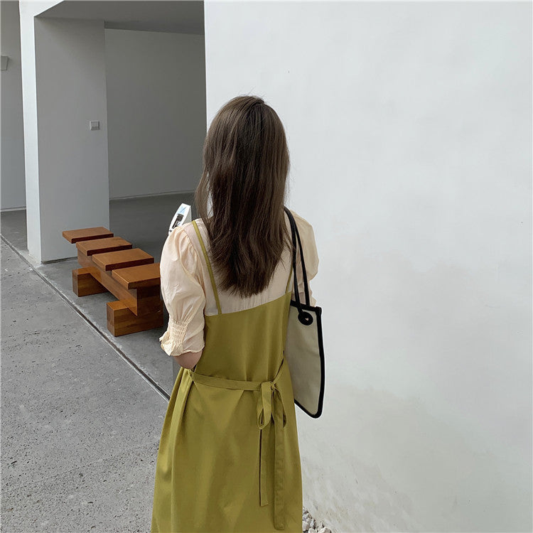 ブラウスレイヤード風ワンピース♡お洒落女子に◎ S1476
