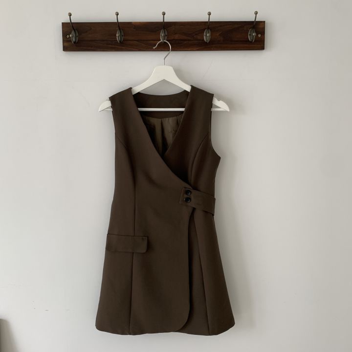 シンプルシャツ×Vネックワンピ セットアップ S1795