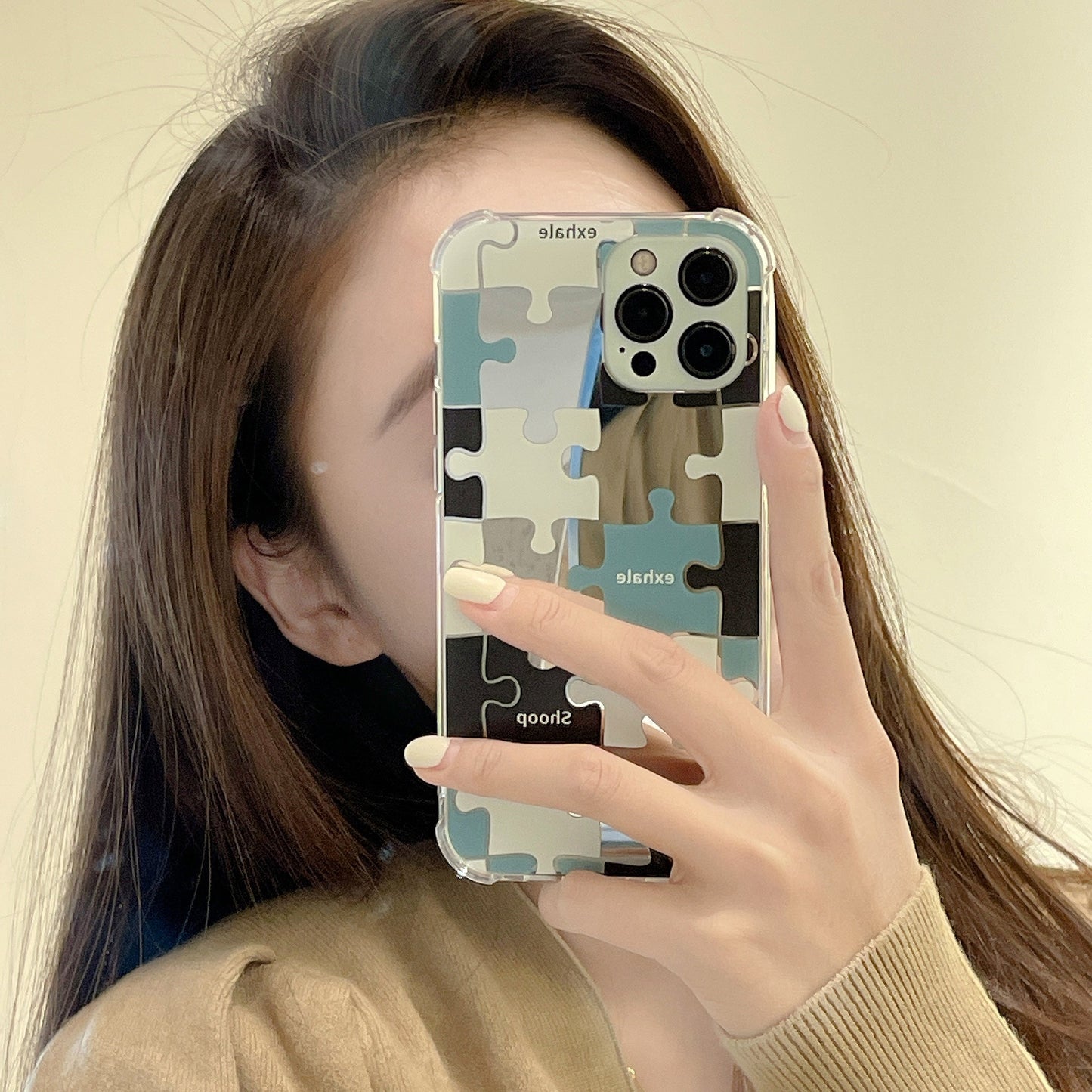 韓国発パズルミラーiPhoneケース♡個性的でかわいい S2520