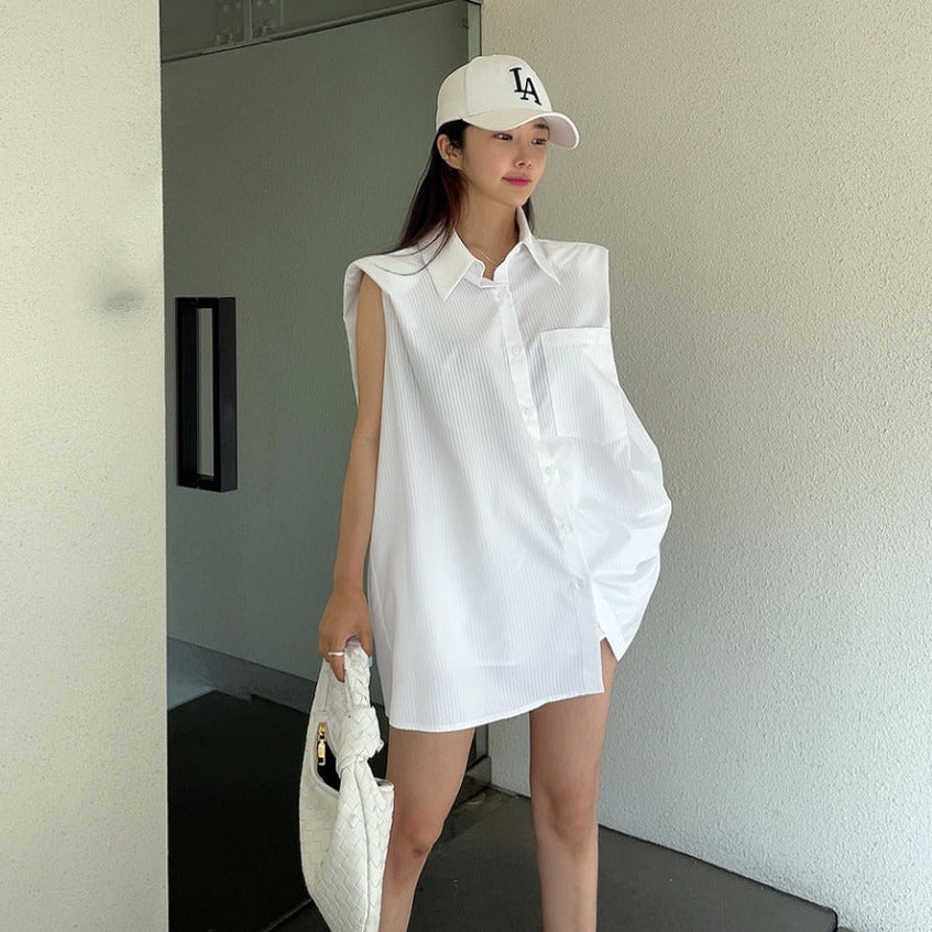 爽やかストライプのセットアップ♡ルーズシルエットで抜け感抜群 S1520