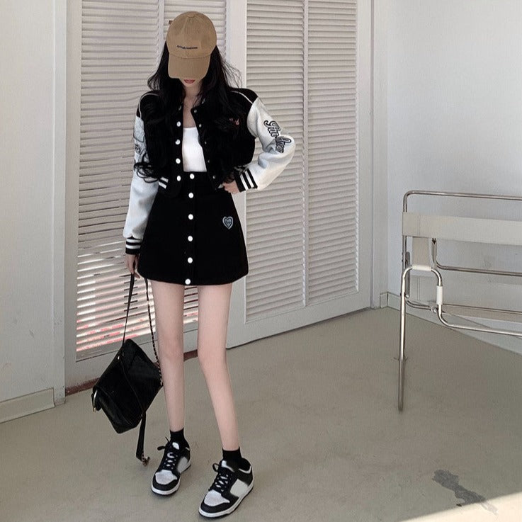 ユニフォーム風ショートセットアップ♡カワイイ制服ルック S2486