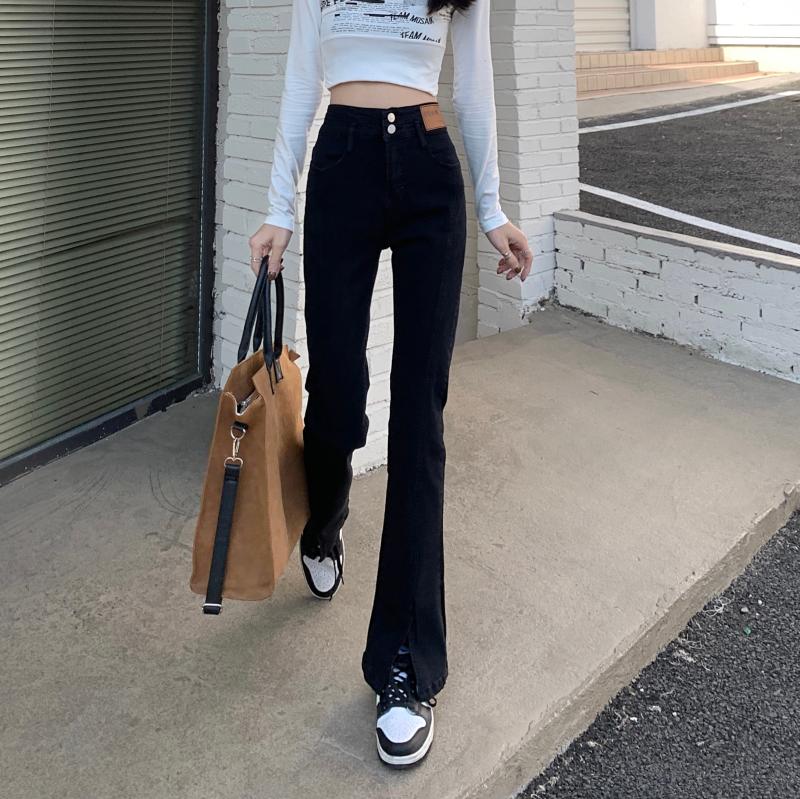 センターラインスリットデニムパンツ S2391