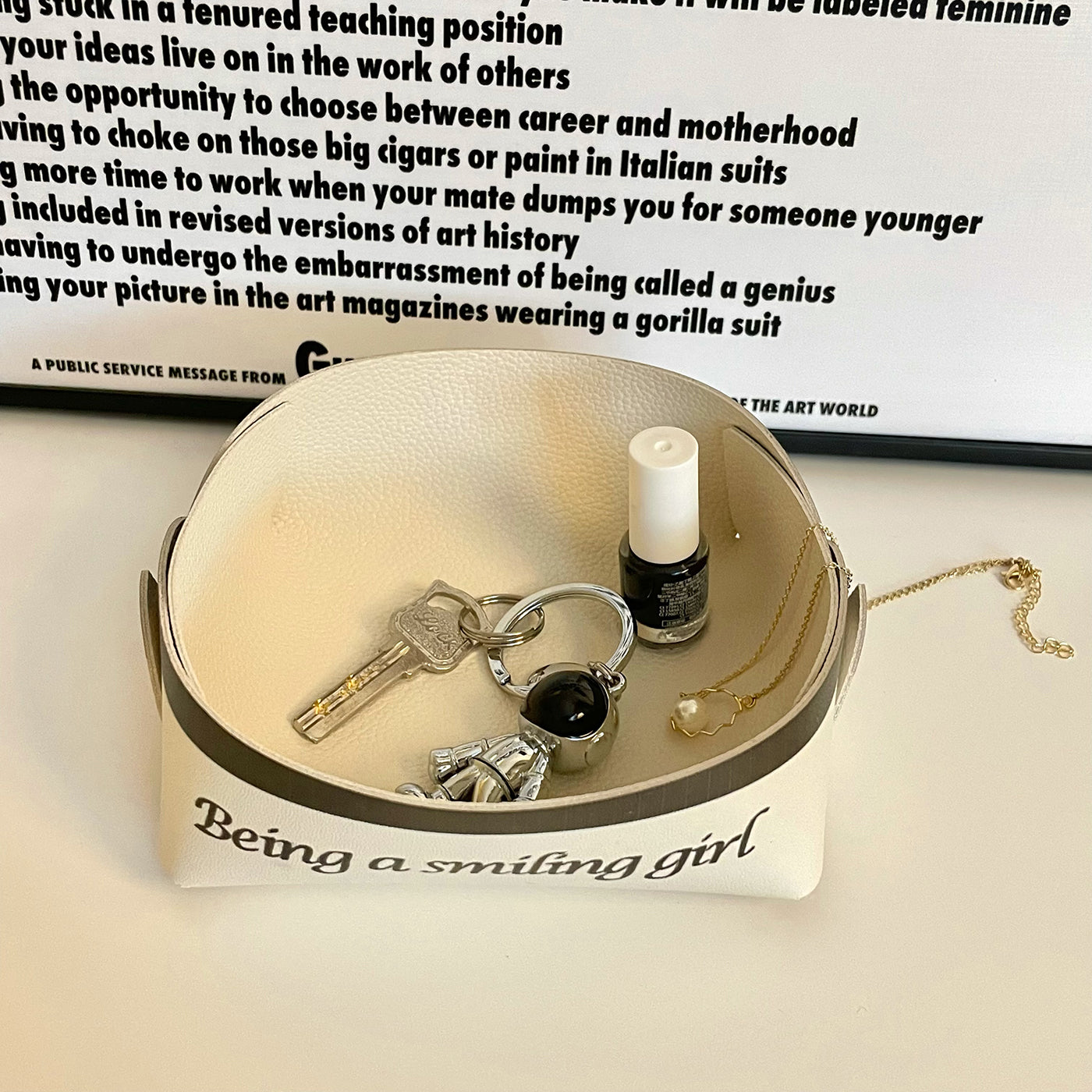 モノトーンアクセサリーケース フェイクレザーでおしゃれ収納 S2062