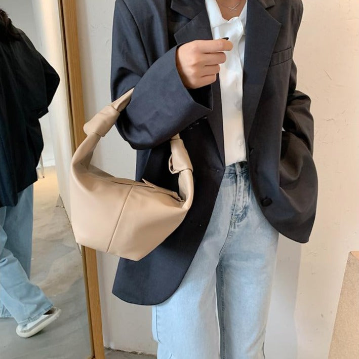 フェイクレザー ノットミニバッグ♡トレンドデザイン S2525